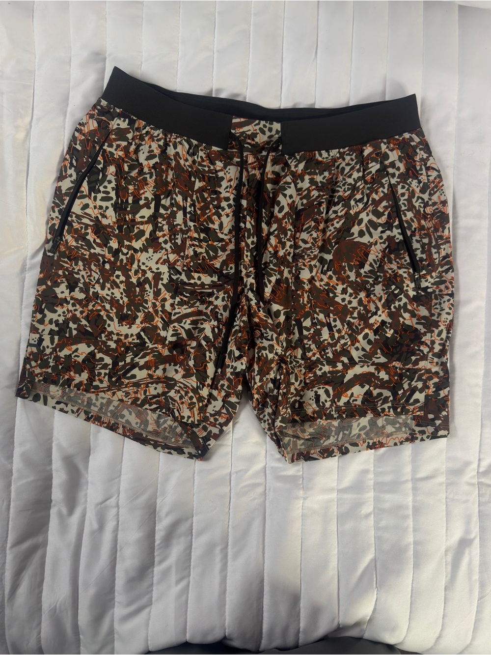 lululemon athletica Orange& Black Athletic Shorts